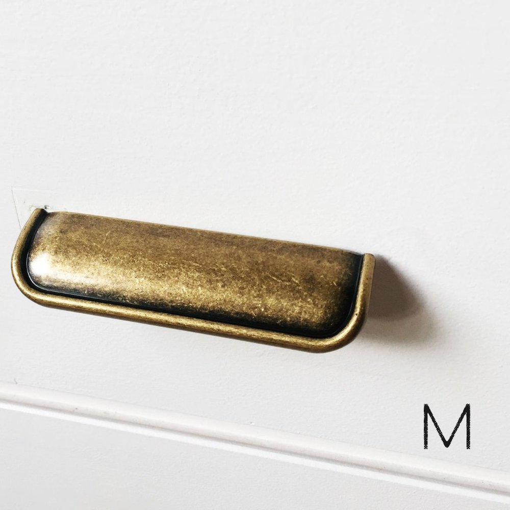 New! ELLA (Size: M) Finger Tab Drawer Pull Antique Bronze Finish